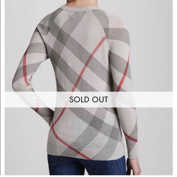 Burberry London classic check wool cashmere sweater Sz S - Picture 4 of 16